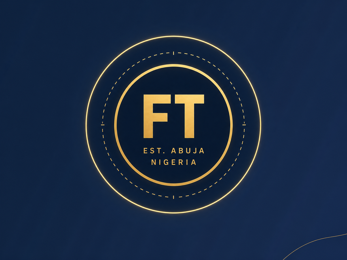 Fierce Trader LTD emblem with FT monogram and Est. Abuja Nigeria